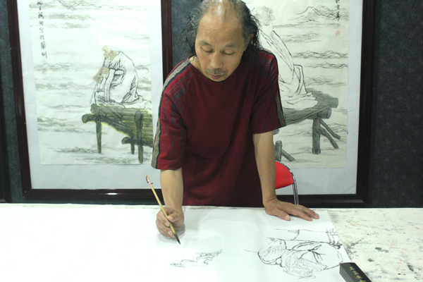 人物画家左德福画家日在兰上演