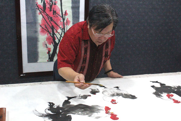 盛世吉祥 雄风自然——记泰安市美协主席公丕炎“画家日”
