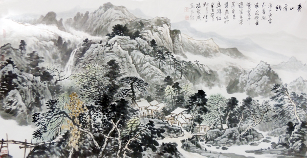 兰州成功美术馆签约画家冯聚成山水佳作赏析