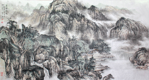 苍茫雄浑 透逸空灵——签约画家吉成方作品赏析