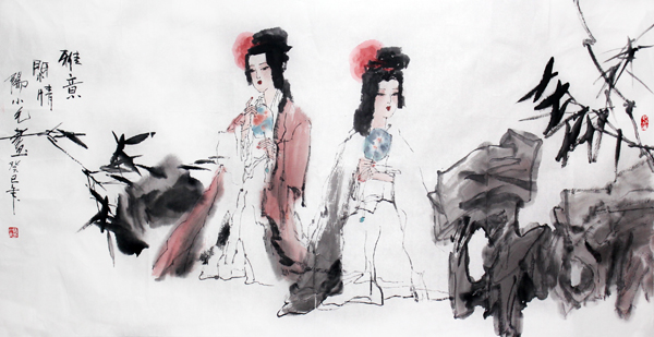 人物画家阳小毛：典雅造型 婀娜笔墨（组图）