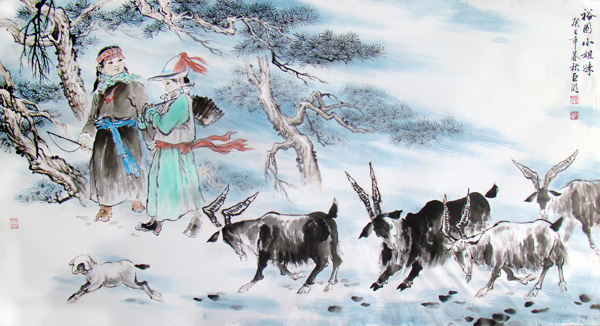 张掖市美术家协会主席巨潮参加“2013——2014国画年度人