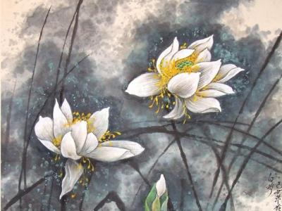 成功美术馆2013春季在线拍卖会参拍作品苏继海《白荷》赏析