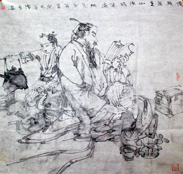 谭崇正人物画欣赏