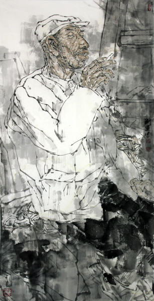 笔墨展现生活现实·陈卫建人物画作