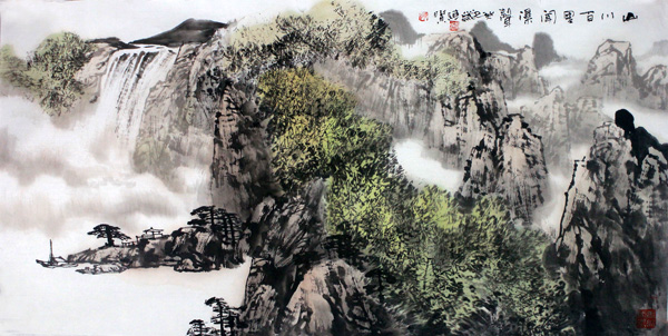 林壑敛暝色 云霞收夕霏——张连贵山水浅析