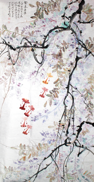 清新自然 花香四溢——李梅莹花鸟作欣赏