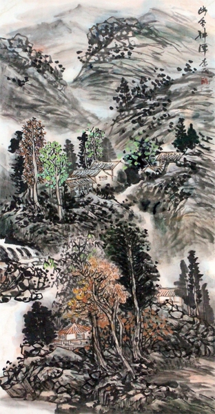 千岩竞秀 林壑优美 ——李丽画作欣赏