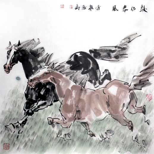 张乐毅国画骏马作品欣赏
