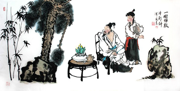 溪山高隐——李泽霖古代高士人物画欣赏
