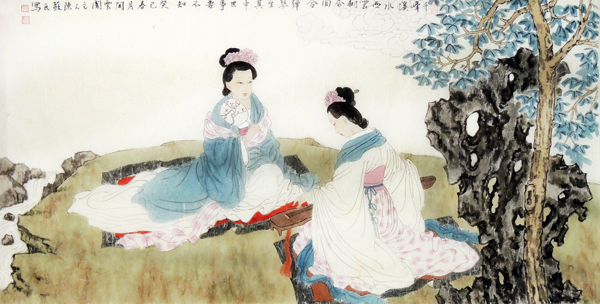 回眸一笑百媚生——陈苏民画笔下的女性人物欣赏