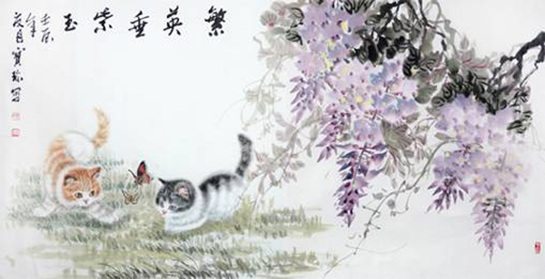 轻快明艳 猫趣横生——成功美术馆网（微）拍第三期牛宝