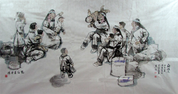 浓墨抒情鄂伦春——姜荣慧画作欣赏
