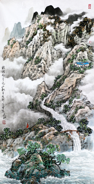笔墨渲染气韵生动的大山水——邓惠伯画作欣赏
