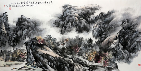 谢秉初山水画欣赏