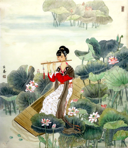 梅丽春工笔人物新作将在《当代书画家》刊登