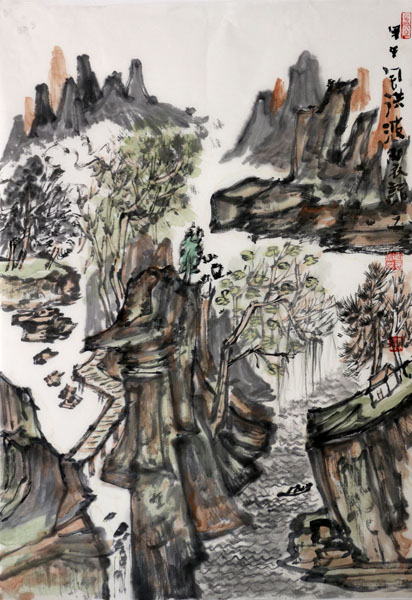 包洪波山水画作赏析