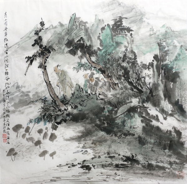 青山环绿水  客行青山间——顾平《青山有客》画作赏析