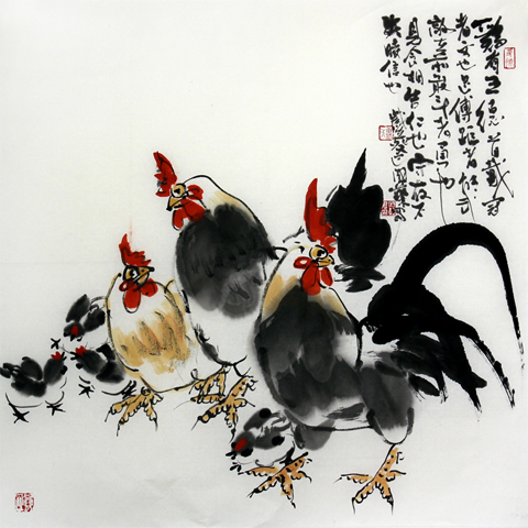 成功美术馆网（微）拍第九期雷国艺花鸟画欣赏