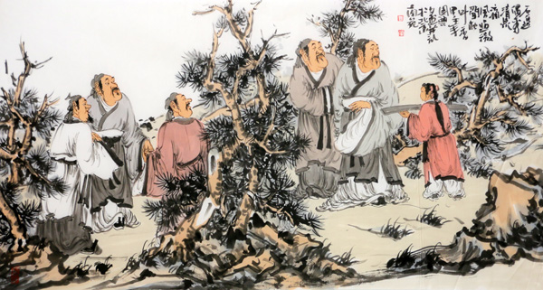 笔墨间抒写古朴民风——王国兴画作欣赏