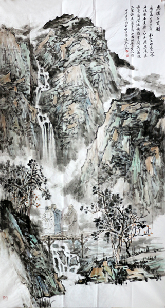 画家骆晓萌签约兰州成功美术馆