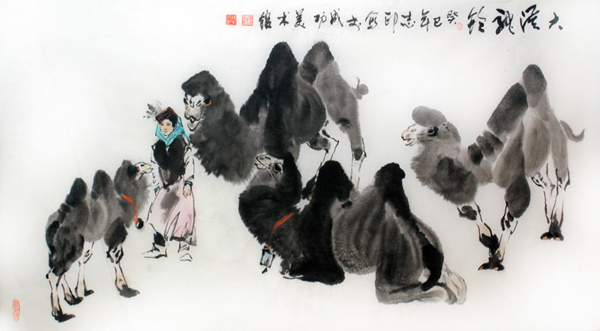 驼铃悠悠——成功书画网（微）拍第十六期杨志印画作赏析