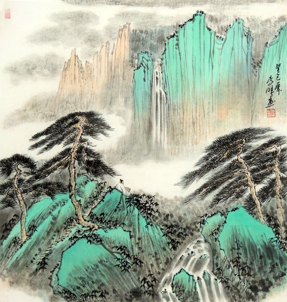 成功书画网（微）拍第二十一期——李晖山水画作品赏析