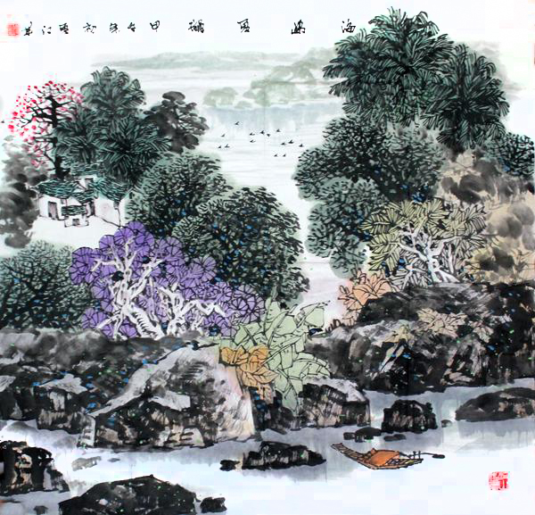 成功书画网（微）拍第二十二期——20号阮江华山水作品《