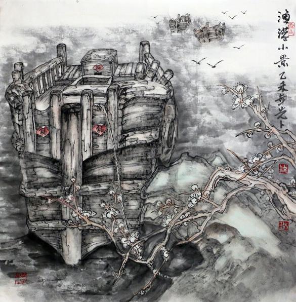 成功书画网（微）拍第二十二期——23号邵先卜山水作品《