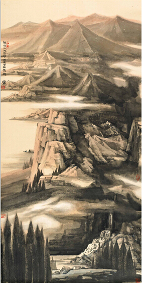 写秦川山水刚强——王犇画作再入成功书画网（微）拍第二