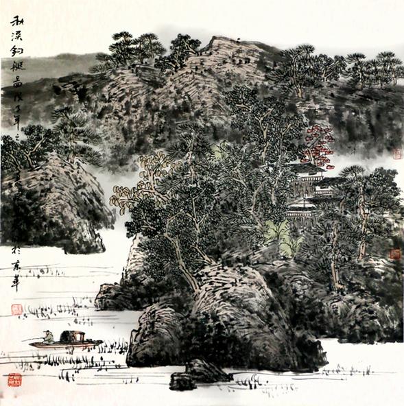 成功网（微）拍第二十六期拍卖24号拍品——邓刚山水作品