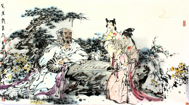 李江人物画作入成功书画网（微）拍第二十七期