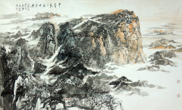 孟鸣画作入展“水墨妙趣·晋鲁两省实力画家20人双线联展”
