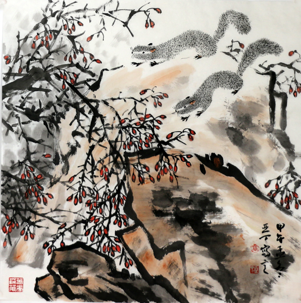 乔亚丁画作入展“水墨妙趣·晋鲁两省实力画家20人双线联