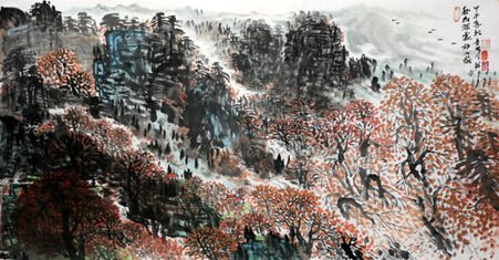 童世明山水作品入拍第三十期成功网（微）拍