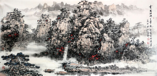 第三十期成功网（微）拍——南恽笙山水作品
