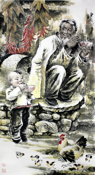 巨潮人物画作入“水墨西部&#8226;当代西部风情题材馆藏国