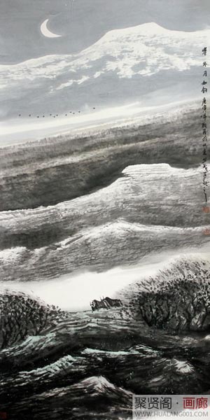包少茂画作入“水墨西部·当代西部风情题材馆藏国画作品