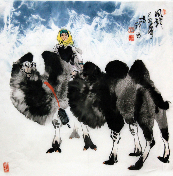 杨志印绘画再次入展“当代西部风情题材馆藏国画作品双线