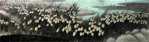 陈华民国画佳作再度在兰州成功美术馆展出