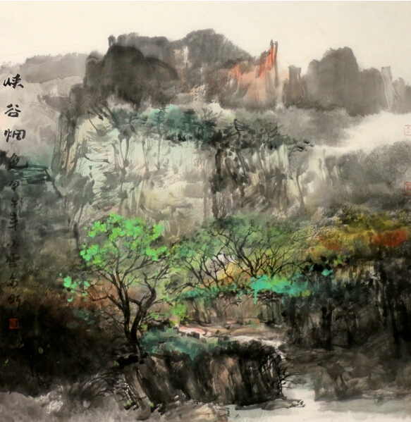 孟多昕山水作品入拍成功书画网（微）拍