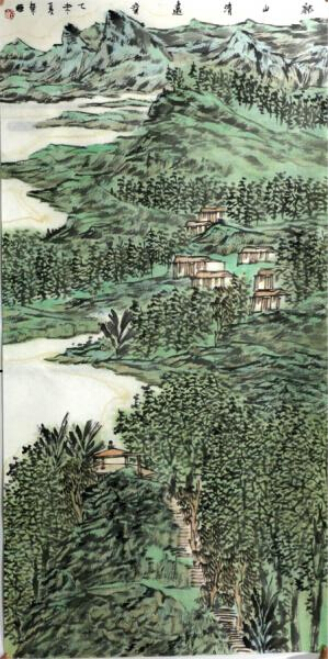 秦晖山水画作《新山清远》入成功书画网（微）拍第三十八