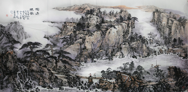 实力山水画家余新民山水画新作赏析