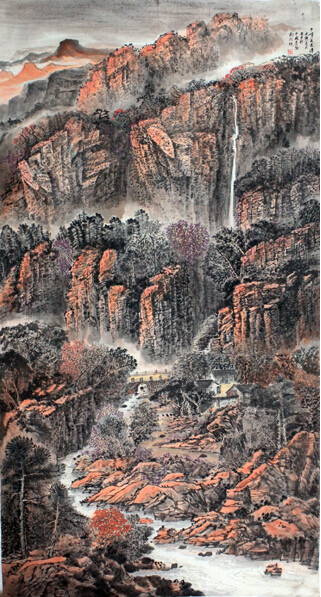 程安中山水画作入成功书画网（微）拍第四十期拍卖