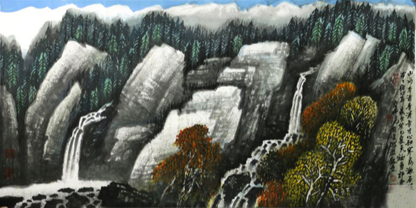陈天铀西部山水画入“山河墨韵”国画双线联展