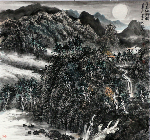 天津青年美协副主席吕大江画作入“山河墨韵”国画双线联