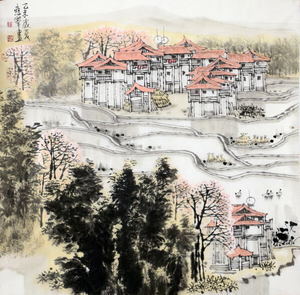 钟应举画作入展“山河墨韵”国画双线联展