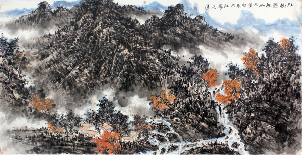 吕大江山水作品成功书画网（微）拍第四十一期拍卖