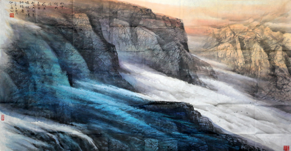 “水墨乡情”线上线下书画作品联展——向中林山水画