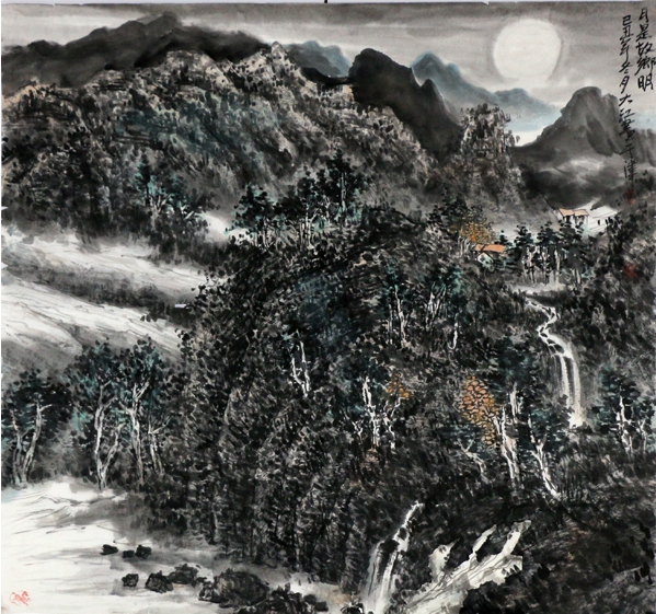 吕大江山水作品入成功书画网（微）拍第四十二期拍卖